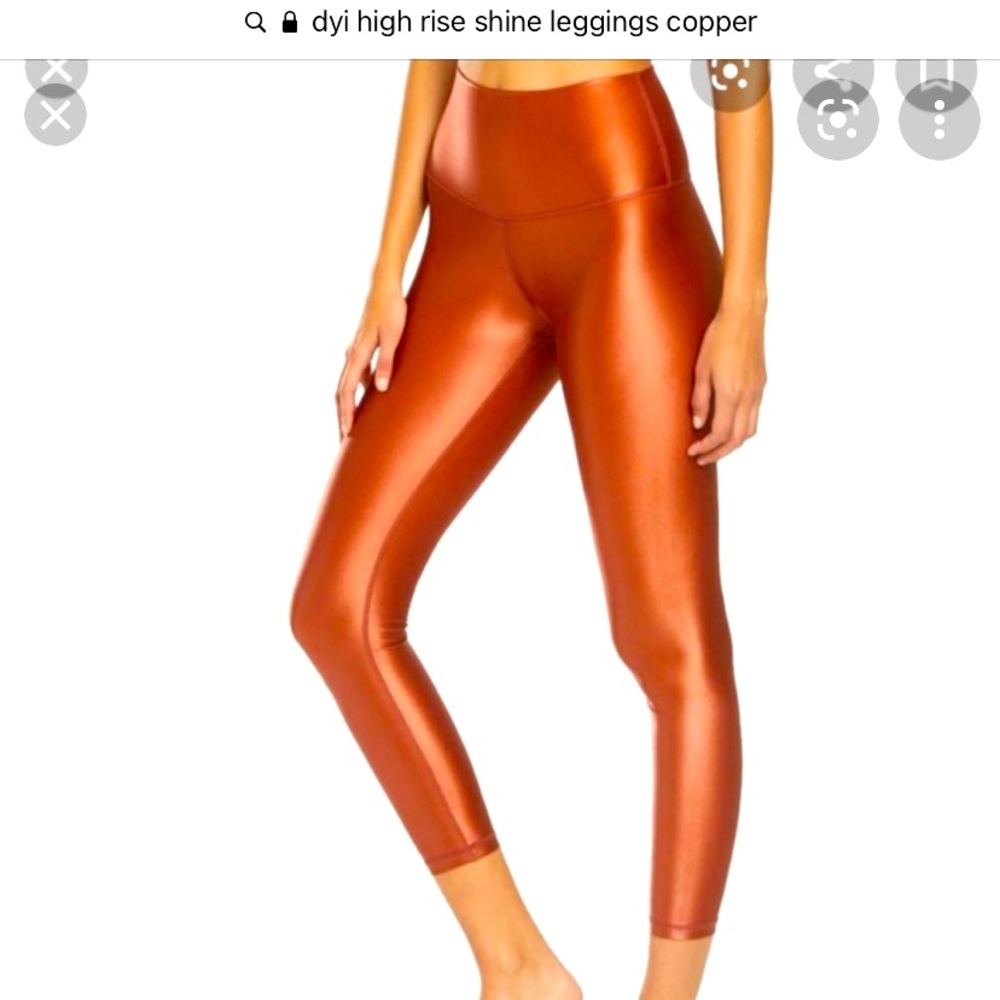 Dyi yoga high rise shine leggings in copper New!